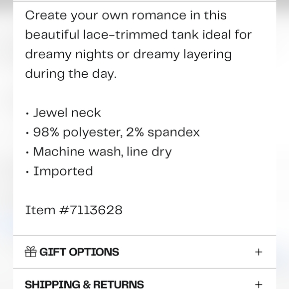 Vince Camuto Lace Trim Tank - Picture 3 of 5